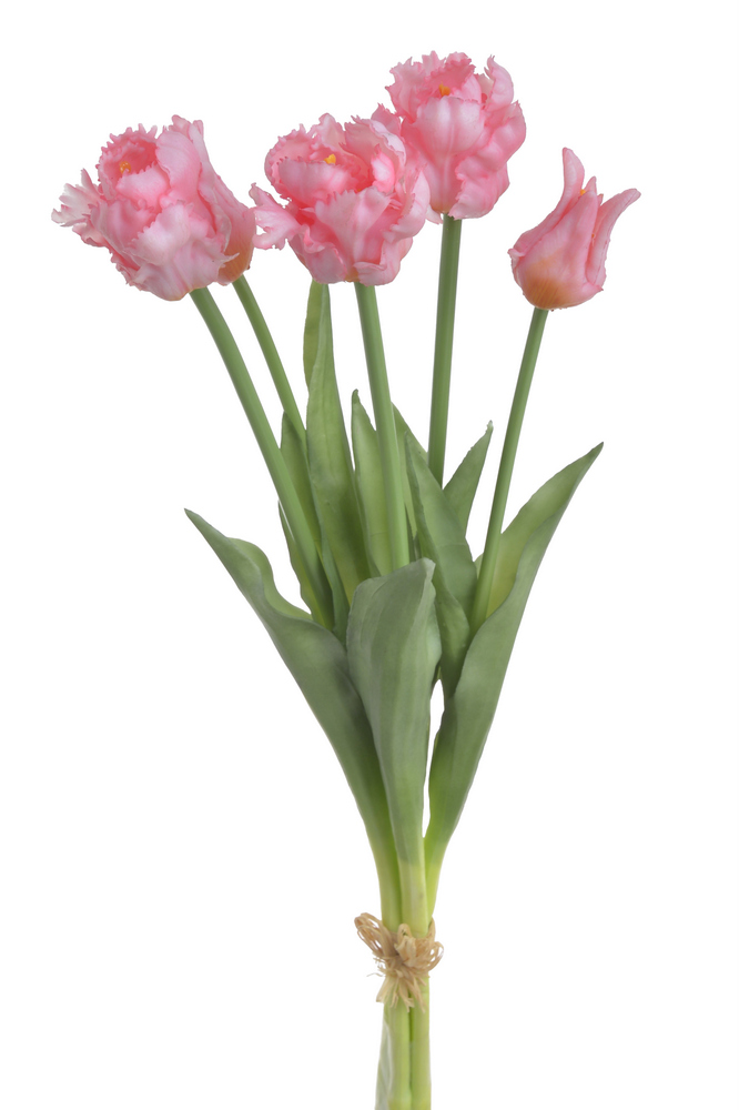 Umělé tulipány růžové latexové 46 cm